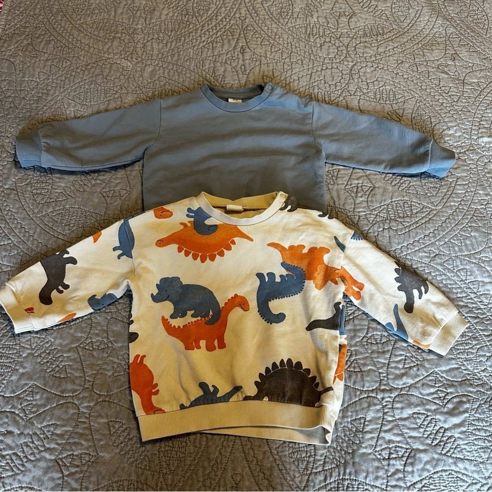 🌟3/$20🌟 2 H&M Toddler Boys Cotton Sweatshirts